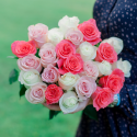 Букет из 25 роз нежный микс (Эквадор) купить