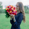 Букет из 51 розы микс 50 см (Кения)