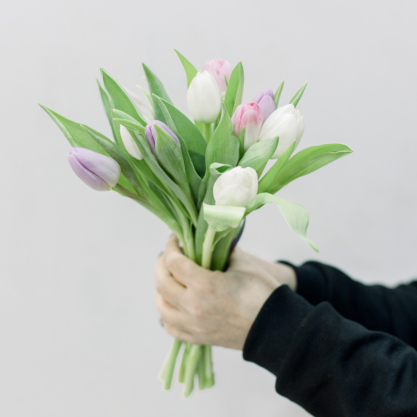 9 тюльпанов (нежный микс)