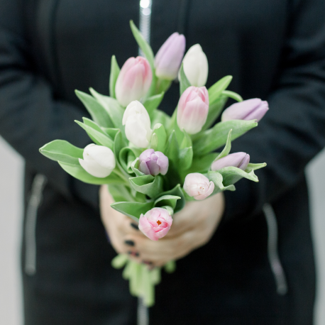 11 тюльпанов (нежный микс)