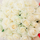 Букет из 35 белых роз (Россия) заказать