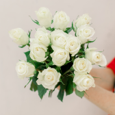 Букет из 15 белых роз (Эквадор) с доставкой