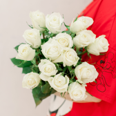 Букет из 15 белых роз (Эквадор) заказать