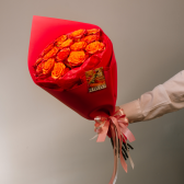 Букет из 15 оранжевых роз (Эквадор) с доставкой