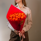 Букет из 25 оранжевых роз (Эквадор) купить