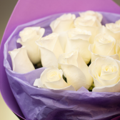 Букет из 15 белых роз (Эквадор) заказать