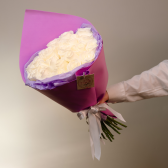Букет из 25 белых роз (Эквадор) с доставкой