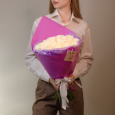 Букет из 25 белых роз (Эквадор) купить