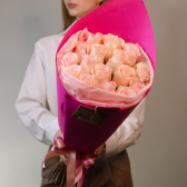 Букет из 15 розовых роз (Эквадор) заказать