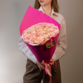 Букет из 25 розовых роз (Эквадор) купить