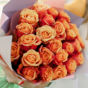 Букет из 25 оранжевых роз заказать