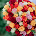 Букет "101 разноцветная роза" (Кения) купить
